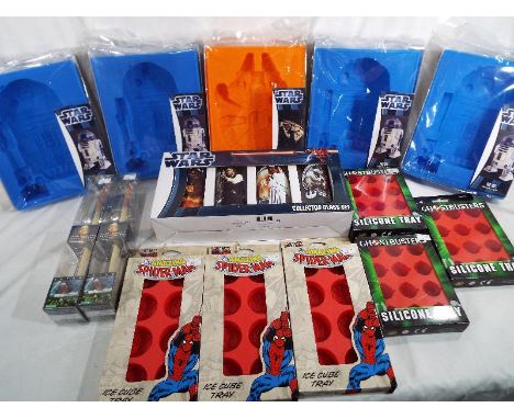 A good mixed lot of sealed boxes to include five Star Wars R2-D2 silicone ice tray, three Ghostbusters silicone ice cube tray