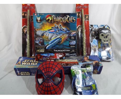 A good mixed lot of sealed boxes and blister packs to include Harry Potter, Quick Tek The Dark Knight Rises by DC, Spiderman,