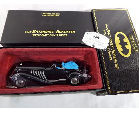 Batman - a 1940 Batmobile Roadster with Batman figure 1:18 scale diecast model by Corgi, issued in a limited edition with cer