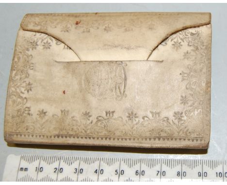 Almanac de Poche pour l'annee bissextile MDCCLVI, Berlin 1756, 12mo contemporay vellum wallet, portrait, 12 engravings and fo