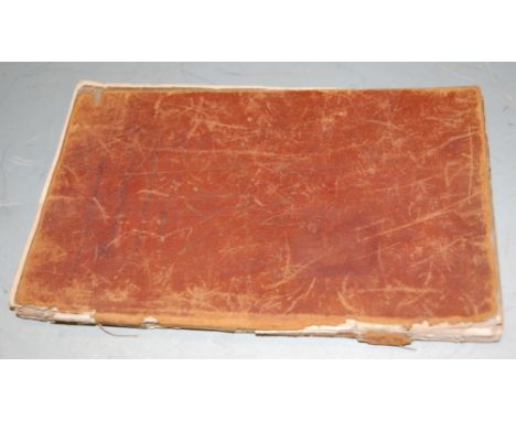 Manuscript artist's or tradesman's receipt book, broadly C1800, approx 14 x 21cm, old calf, a bit shaken, 27 completed pages 