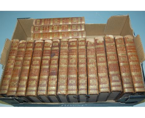 BOX; TIME'S TELESCOPE, London, Sherwood Neely and Jones 1814 to 1830, 17vols, 8vo full diced calf, top of some spines chipped