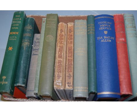 BOX; ALICE B. TOKLAS, Cookbook, New York 1954, 1st edition, 8vo cloth; The Housekeepers Manual... by the Ladies of Moore Memo