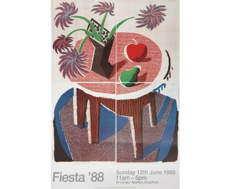 David Hockney (British, b. 1937)Fiesta '88, St James' Market, Bradfordlithographic poster63 x 42.5cm(unframed)ARR