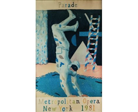 David Hockney (British, b. 1937)Parade, Metropolitan Opera New York 1981inscribed by the artist ‘For Peter with love from Dav