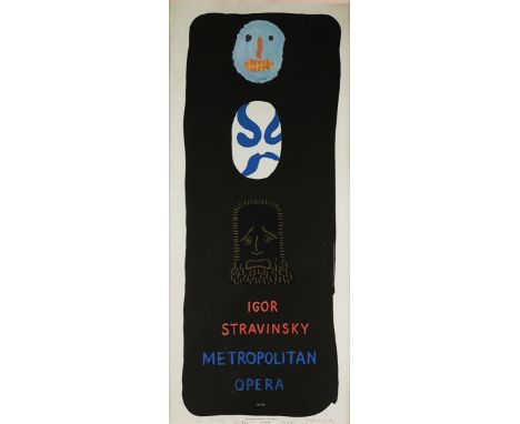 David Hockney (British, b.1937)Igor Stravinsky, Metropolitan Opera 1981/1982inscribed by the artist ‘For Peter with love from