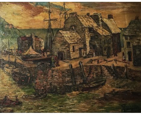 Stanley Grimm (British, 1891-1966)Polperrosigned and dated 'Grimm 1951' (lower right) and inscribed (verso)oil on board40 x 5