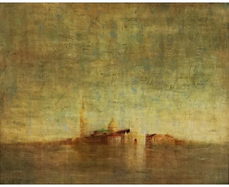 Norah Glover (British, b. 1923)San Giorgio Maggiore, Venicesigned 'N R Glover' (lower left) and titled (verso)oil on board 60