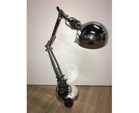 CHROMED ANGLE-POISE DESK LIGHT