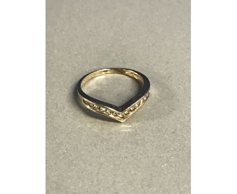 DIAMOND WISHBONE RING (10K)
