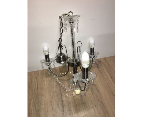 MODERN CEILING LIGHT WITH CRYSTAL DROPS + DECORATION LAURA ASHLEY
