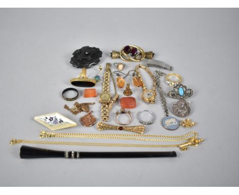A Collection of Good Quality Victorian and Later Jewellery to include a Ladies 9ct Gold Cased Wristwatch by Bernex, 17 Jewel 
