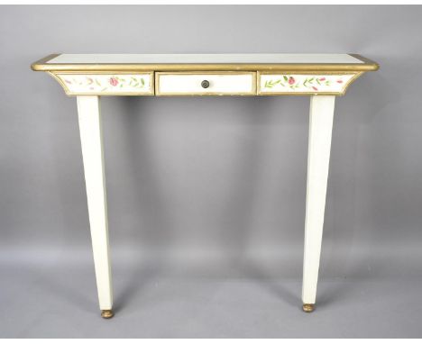 A Modern Painted Side Console Table with Single Drawer, 98cms Wide 