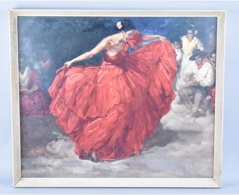 A Mid 20th Century French Print, "The Red Skirt", After Frances Clemente, 60x50cms 