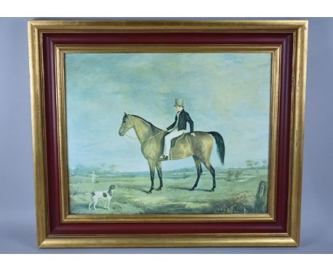 A Framed Print Depicting Young Aristocrat on Horse, 49x40cms 