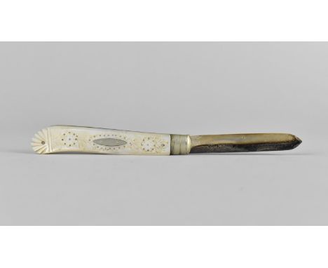 A Silver Bladed and Mother of Pearl Fruit Knife, Sheffield Hallmark, 14cm Total Length 