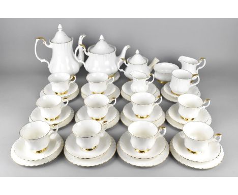 A Royal Albert Val D'or Tea Set to Comprise Ten Cups, One Mug, Twelve Saucers, Twelve Side Plates, Milk Jug, Cream Jug, Sugar