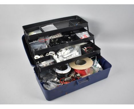A Space Savers Cantilevered Toolbox Containing Electric Sundies to Include Wire, Meters etc 