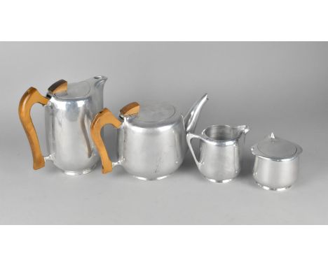 A Vintage Four Piece Picquot Tea Service 