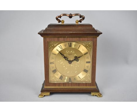 A Late 20th Century Estyma Mantle Clock with Battery Quartz Movement, 18cm high 