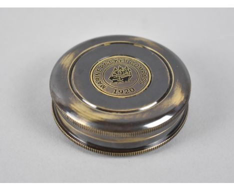 A Reproduction Marine Pocket Compass As Made in 1920, 6cm Diameter 