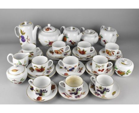 A Collection of Royal Worcester Teawares to Comprise Tea Pots, Cups, Saucers etc (Various Condition Issues) 