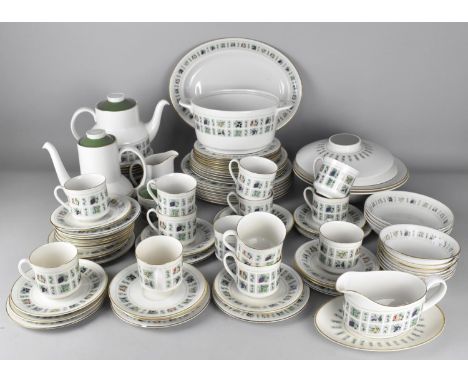 A Large Royal Doulton Tapestry Service to Comprise Cups, Saucers, Coffee Pot, Tea Pot, Dinner Plates, Tureens etc 