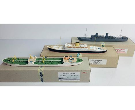 3x Albatros Models 1:1250 Scale Model Ships to Include: Nr: 117 Windsor Castle, Nr: 134A  Andes II, Nr: 218 Tina Onassis - Al