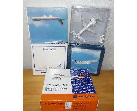 Five Herpa Schabak 1.600 and 1.500 scale Commercial Airline models P&amp;P group 2 (£20 for the first item and £2.50 for subs