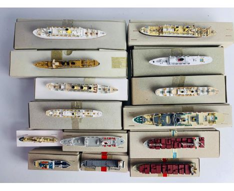 14x Assorted 1:1250 Scale Model Ships - All Boxed - Please See Picture for Detail. P&amp;P group 3 (£27 for the first item an