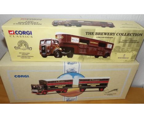 Three Corgi Brewery Collection Scarb sets and a BRS 8 wheel Foden Rigid P&amp;P group 2 (£20 for the first item and £2.50 for