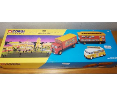 Corgi 1.50 scale Saddlers Fun Fair three vehicle set 31702 P&amp;P group 2 (£20 for the first item and £2.50 for subsequent i