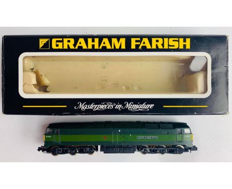 Graham Farish N Gauge 2 Tone BR Green Diesel Loco - Boxed P&amp;P group 1 (£16 for the first item and £1.50 for subsequent it