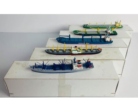 5x Sextant 1:1250 Scale Model Ships to Include: SX-223 Christiansborg, SX-122 Dresden, SX-186 Candia, SX-185 Norasia Shariah,