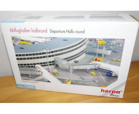 Herpa 1.500 scale departure halls round assembly kit P&amp;P group 2 (£20 for the first item and £2.50 for subsequent items) 