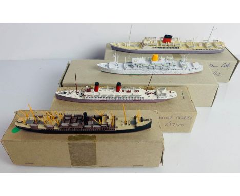 4x 1:1250 Scale Model Ships to Include: Reina Del Mar, Ballarat, Balmoral Castle, Capetown Castle - All 4x Models Boxed P&amp