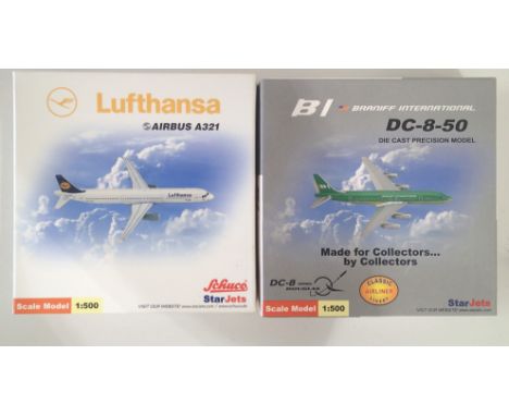 Two Star Jets 1.500 scale Passenger Planes Braniff International and Lufthansa P&amp;P group 2 (£20 for the first item and £2