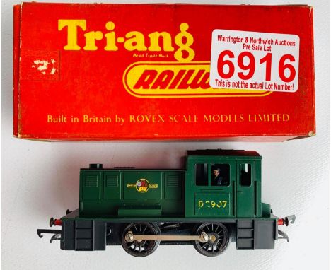 Triang R559 OO BR Green D2907 Shunter Loco P&amp;P group 2 (£20 for the first item and £2.50 for subsequent items) 
