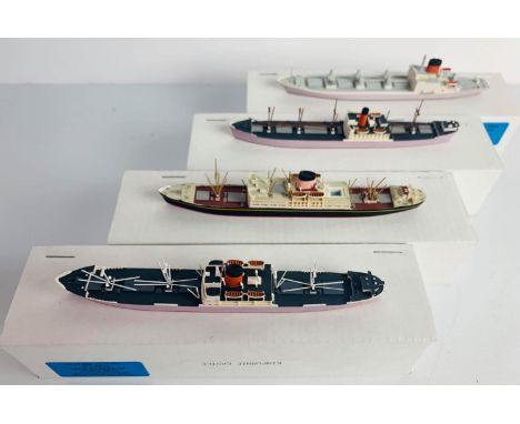 4x Len Jordan 1:1250 Model Ships to Include: Kinpurnie Castle, Leicestershire, Andalucia Star, Prometheus - All 4x Models are