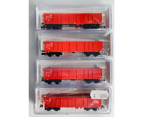 4x Fleischmann N Gauge 828326 DB Schenker Wagons - Brand New Ex Shop Stock P&amp;P group 2 (£20 for the first item and £2.50 
