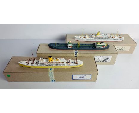 3x Albatros Models 1:1250 Scale Models to Include: AL 212 Esso Stuttgart, Nr: 139 Orcades, AL 125 Chusan - All 3x Models Boxe