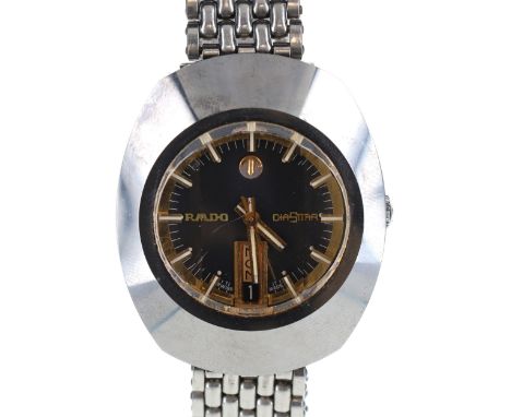 Rado - Vintage Diastar Automatic Steel Watch. Rado ETA Cal. 2789-1 25 jewels automatic movement. Case and strap made from sta