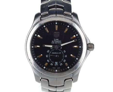 Tag Heuer - Link Calibre 6 Automatic Watch. ETA Cal. 2895-2 27 jewel automatic movement. Case and bracelet made from stainles