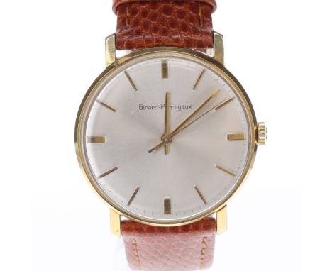 Girard Perregaux - Vintage Gold Tone Hand Wind Dress Watch. Girard Perregaux Cal. 17 Jewels hand wind movement. Case made fro