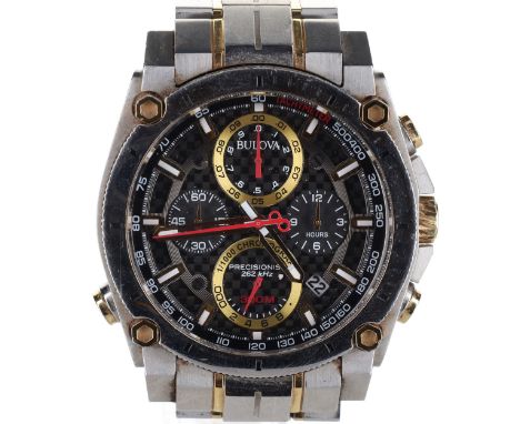Bulova - Precisionist Quartz Chronograph Watch. Bulova Cal. 8129 Japanese made 262 kHz quartz movement. Case and bracelet mad