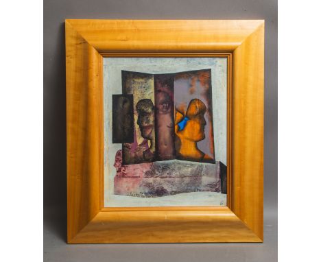 Schlotter, Eberhard (1921 - 2014), Mädchenakt und Frauenköpfe, Öl/Lw., re. u. sign., Gr.ca. 60 x 50 cm, m. sehr schöner Rahmu