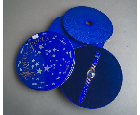 Armbanduhr "HOCUS POCUS" (Swatch, Schweiz), X-MAS Special 1991, Lim. Aufl. 14.999 Stück,Kunststoffgehäuse m. Metallkappe u. g