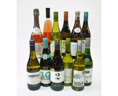 12 BOTTLES SOUTH AFRICAN WHITE WINEPledge 10 Sauvignon Blanc 2020; Spier 2 Sauvignon-Semillon 2019; Zalze Bush Vine Chenin Bl