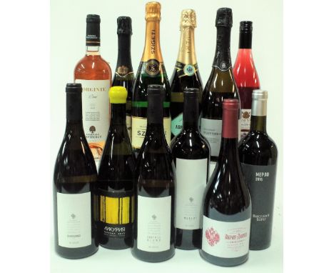12 BOTTLES RUSSIAN WINESparkling: 4 bottles (1 Austrian); Rosé: 2 bottles; White: 3 bottles; Red: 3 bottles