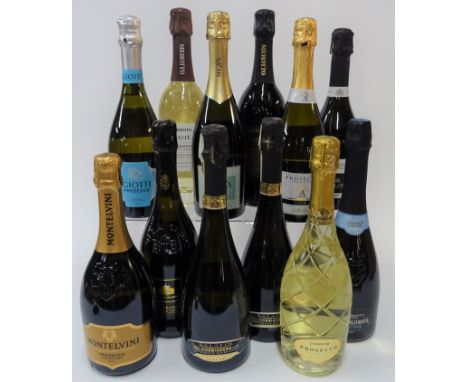 12 BOTTLES ITALIAN SPARKLING WINEMontelvini Collezione Serenitatis Brut; Villa Sandi Brut; Salatin Brut 2019; Salatin Extra D
